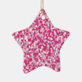 Multi Kleur Hart Confetti2 Keramisch Ornament (Rechts)