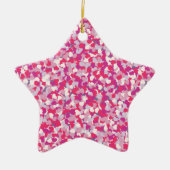 Multi Kleur Hart Confetti2 Keramisch Ornament (Voorkant)
