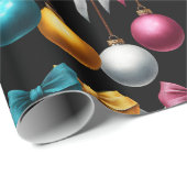 Multi Kleur Kerstbal Ornament  Cadeaupapier (Rol Hoek)