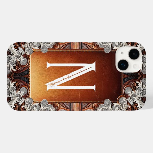 Multi Kleur Leer & Elegant Kant Rustiek Case-Mate iPhone Case (Achterkant (horizontaal))