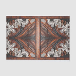 Multi Kleur Leer & Kant Look Rustieke Bruiloft Tissuepapier