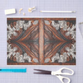 Multi Kleur Leer & Kant Look Rustieke Bruiloft Tissuepapier (Craft)