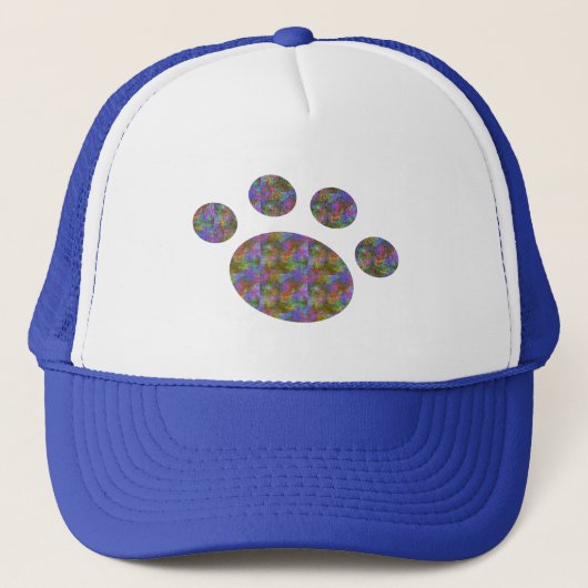 Multi Kleur Poot Muts Trucker Pet (Voorkant)
