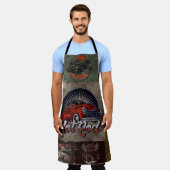 Multi Kleur Retro Auto Schort (Gedragen)