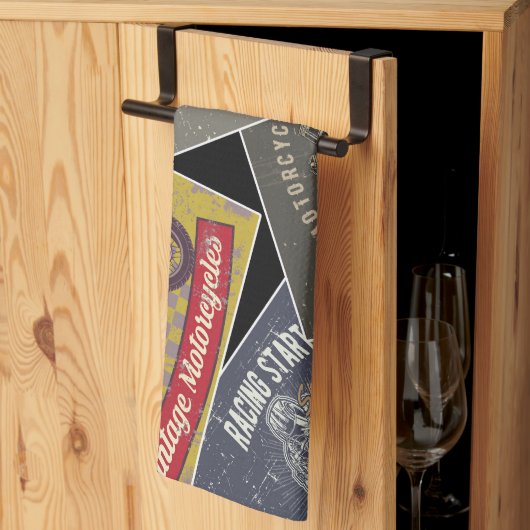 Multi Kleur Retro Auto Theedoek (Derde Gevouwen)