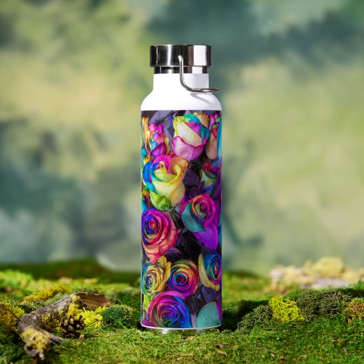 Multi Kleur Rozen Waterfles (Buiten (Gedraaid) )