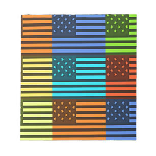 Multi kleur USA vlag geruit vector patroon kunst Notitieblok