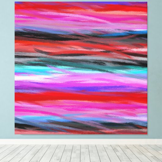 Multi Kleuren Het moderne Abstracte Kunst Schilder Canvas Afdruk (Insitu (Houten vloer))