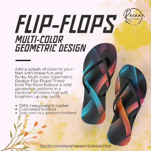 Multi-kleurige geometrische design slippers teenslippers