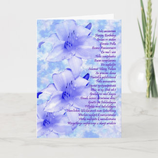 Multi-Language BIrthday Card Kaart