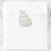 Multi-layer bruiloft Cake Ronde Sticker (Tas)