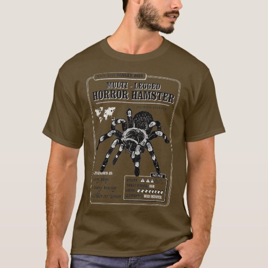 Multi-Legged Horror Hamster Funny Tarantula T-shirt (Voorkant)