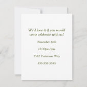 Multi Lijst Green One Birthday Invitation Kaart (Achterkant)