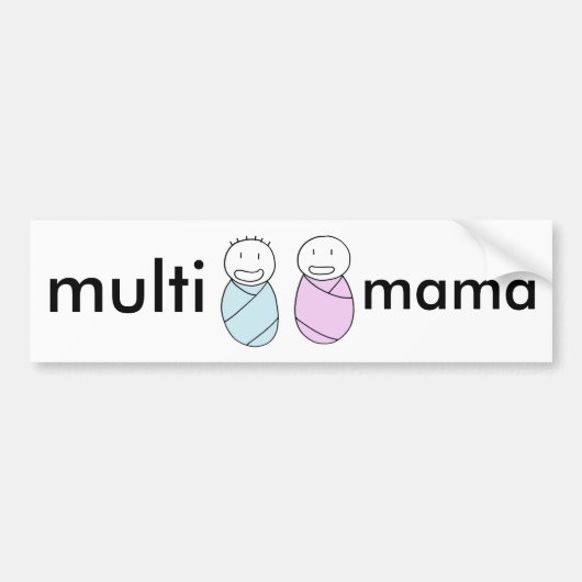 Multi Mama bumper sticker (Voorkant)