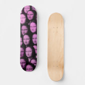 Multi-Mona in Roze - 70-er jaren stijl Skateboard (Voorkant)