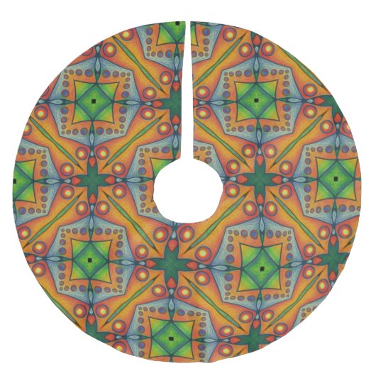 multi patroon kerstboom rok (Voorkant)