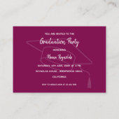 Multi Photo 2025 Afstudeerfeest Mini Uitnodiging Informatiekaartje (Achterkant)