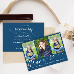Multi Photo 2025 Graduation Party Mini Invitation