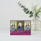 Multi Photo 2025 Graduation Party Mini Invitation (Debout devant)