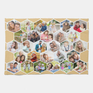 Multi Photo 28 Afbeelding Honey Beige Honeycomb Theedoek