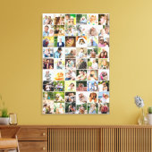 Multi Photo 54 Afbeelding Grid Collage Beige Canvas Afdruk (Insitu (Woonkamer))