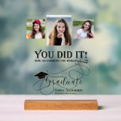 Multi Photo Afstuderen klasse van 2025 aankondigin Acryl Bord (Neutraal)