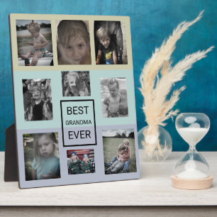 Multi-Photo Best Grandma Ever Collage Plaque Fotoplaat