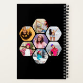 Multi Photo Collage BEE U Persoonlijke naam Notitieboek (Achterkant)