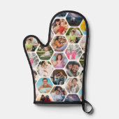 Multi Photo Collage Simple Moderne Hexagon Motif (Recto)