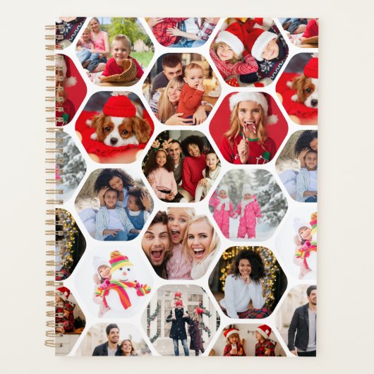 Multi Photo Collage Simple Moderne Hexagon Motif (Devant)