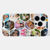 Multi Photo Collage Simple Moderne Hexagon Pattern Case-Mate iPhone Case (Achterkant (horizontaal))