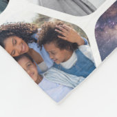 Multi Photo Collage Simple Moderne Hexagon Pattern Fleece Deken (Hoek)