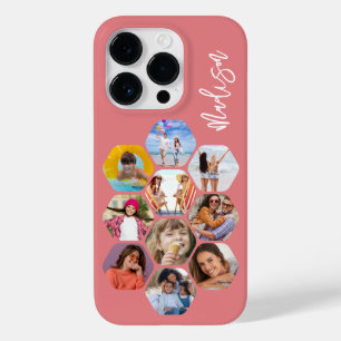 Multi Photo Collage Simple Moderne Personalized Case-Mate iPhone 14 Pro Hoesje