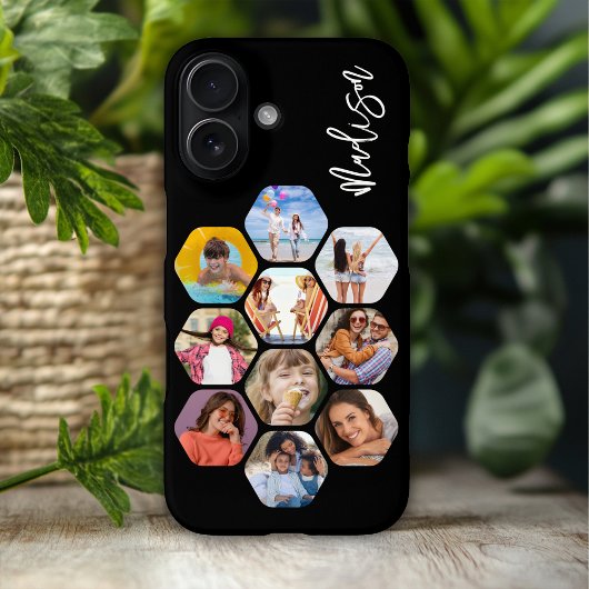 Multi Photo Collage Simple Moderne Personalized Case-Mate iPhone Case