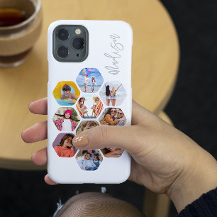 Multi Photo Collage Simple Moderne Personalized Case-Mate iPhone 14 Pro Hoesje