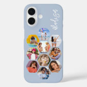 Multi Photo Collage Simple Moderne Personalized Case-Mate iPhone Case (Achterkant)