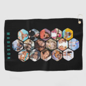 Multi Photo Collage Simple Moderne Personalized Golfhanddoek (Horizontaal)