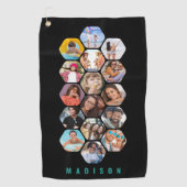 Multi Photo Collage Simple Moderne Personalized Golfhanddoek (Voorkant)