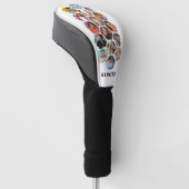 Multi Photo Collage Simple Moderne Personalized Golfheadcover (Schuin)
