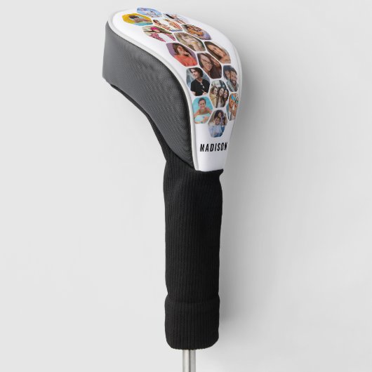 Multi Photo Collage Simple Moderne Personalized Golfheadcover (Schuin)