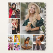 Multi Photo Collage Simple Moderne Personalized Planner (Achterkant)