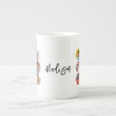 Multi Photo Collage Simple Moderne Personalized Porselein Kop (Voorkant)