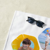 Multi Photo Collage Simple Moderne Personalized Strandlaken (In situ)