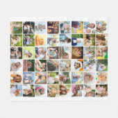 Multi Photo Collage Voeg uw eigen 48 Afbeeldingen Fleece Deken (Voorkant (Horizontaal))