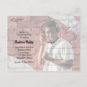 Multi Photo Gold Graduation Party Uitnodiging (Achterkant)