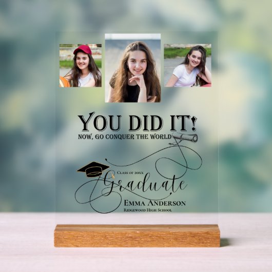 Multi Photo Graduate Classe De 2025 Faire-part (Neutre)