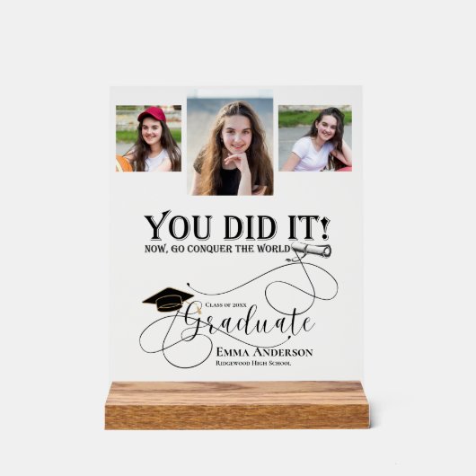 Multi Photo Graduate Classe De 2025 Faire-part (Recto)