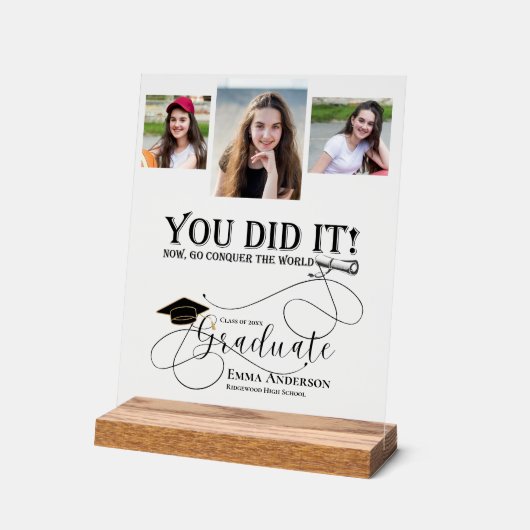 Multi Photo Graduate Classe De 2025 Faire-part (Angle)