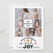 Multi Photo Groovy Kerst Zwangerschap Aankondiging (Voorkant)