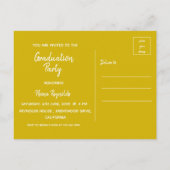 Multi Photo Jaune 2024 Faire-part de graduation (Dos)